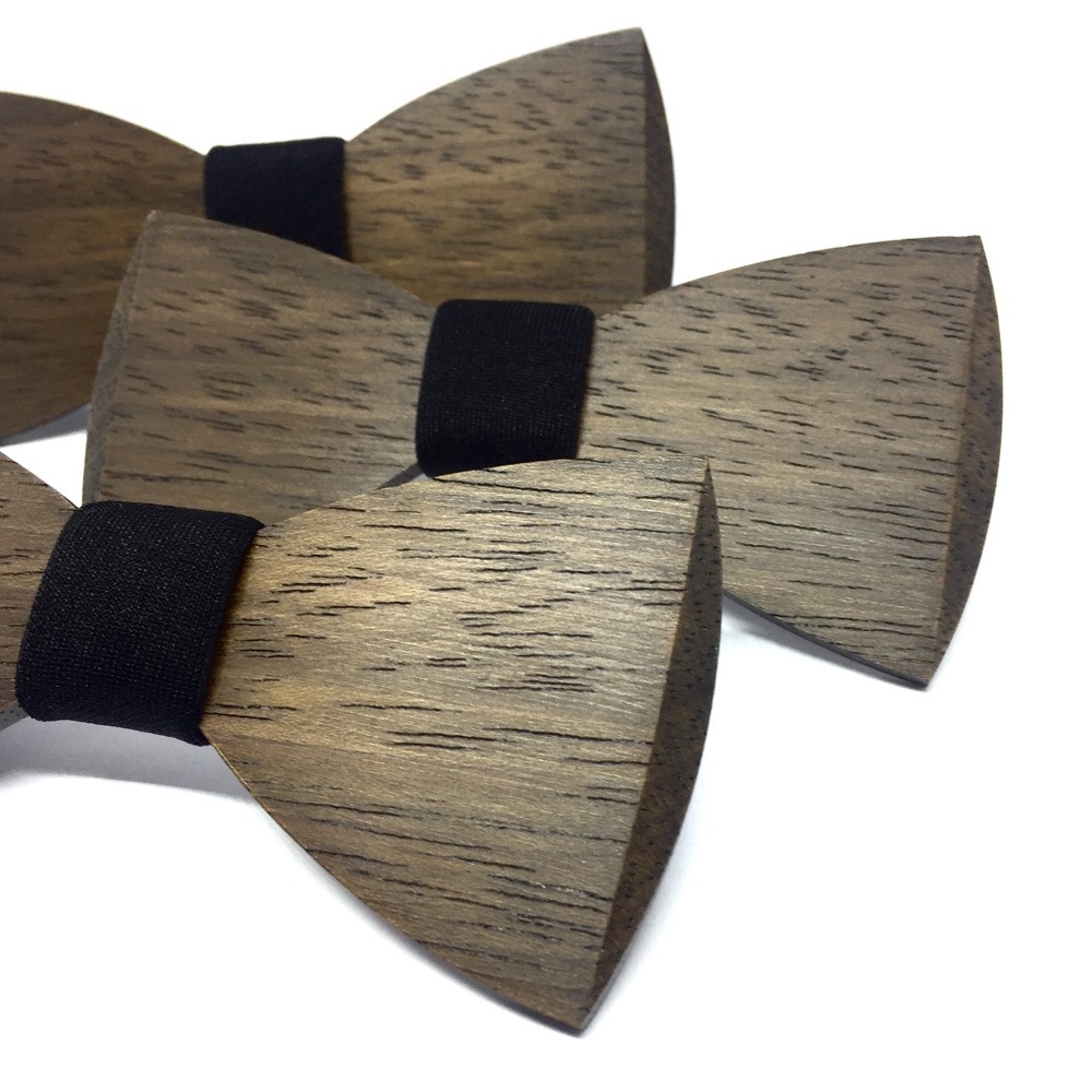 New Wooden Bow tie BlackPeral (Black Jatoba)